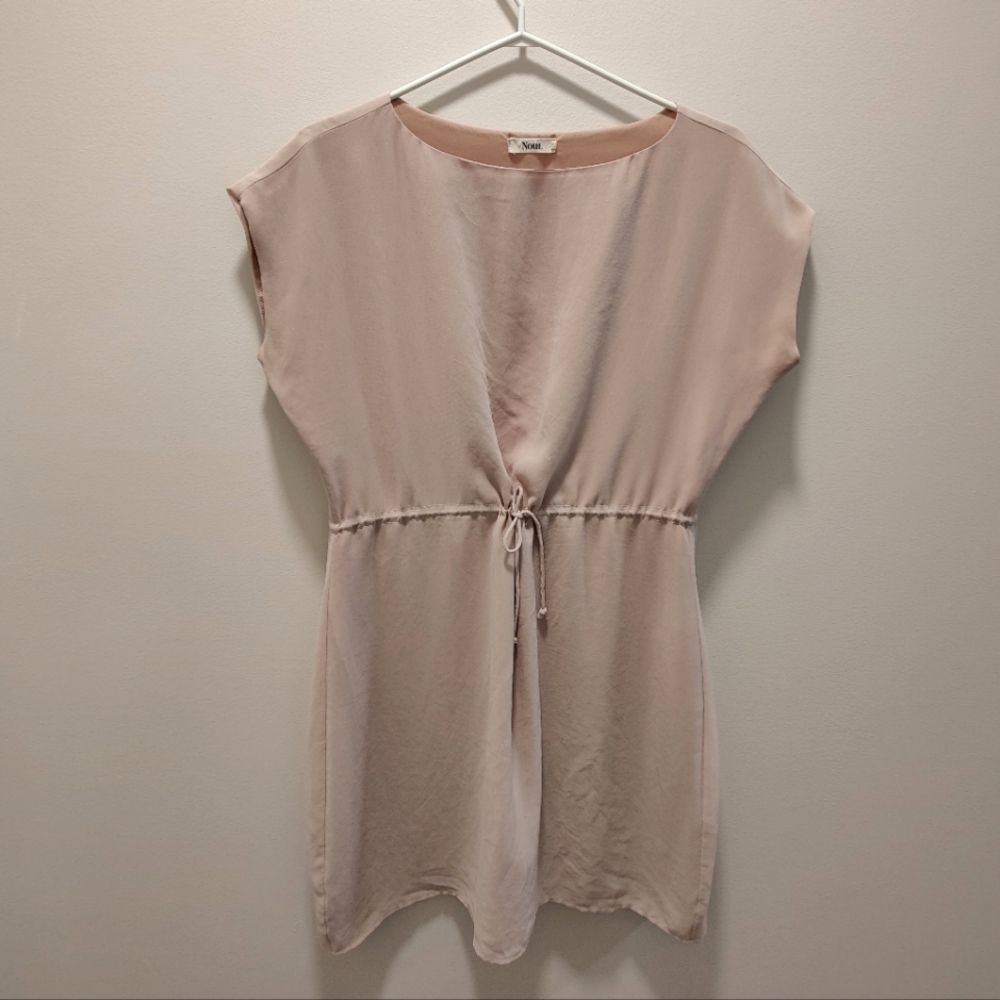 Noul, cream sparkle, drawstring dress, XS